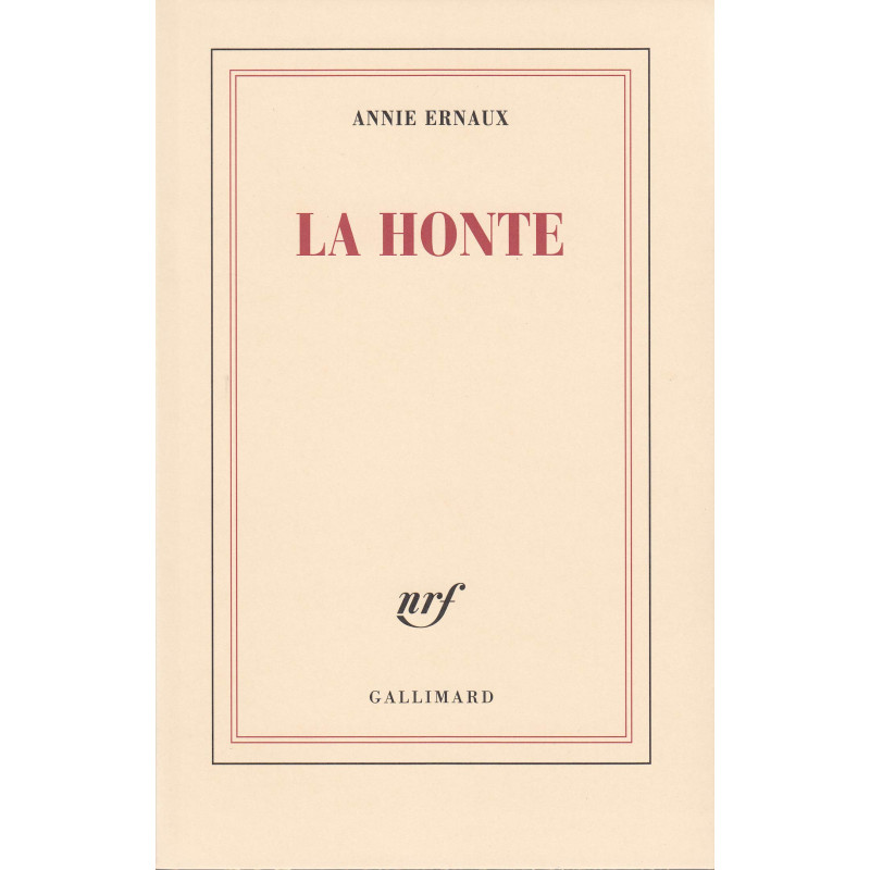 La Honte (broché)