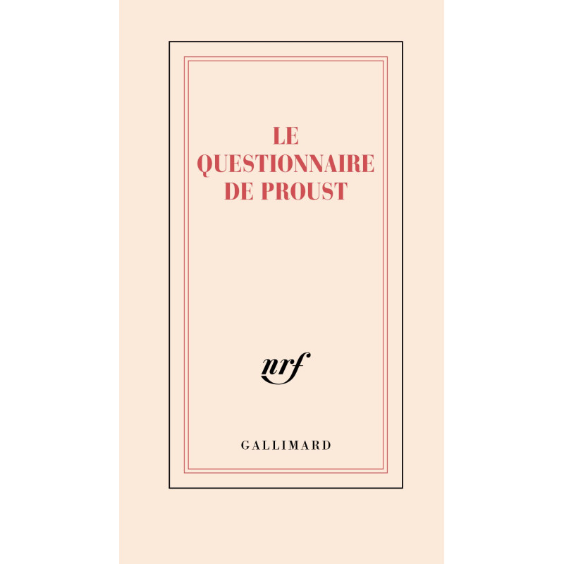 Carnet “Proust Le Questionnaire”