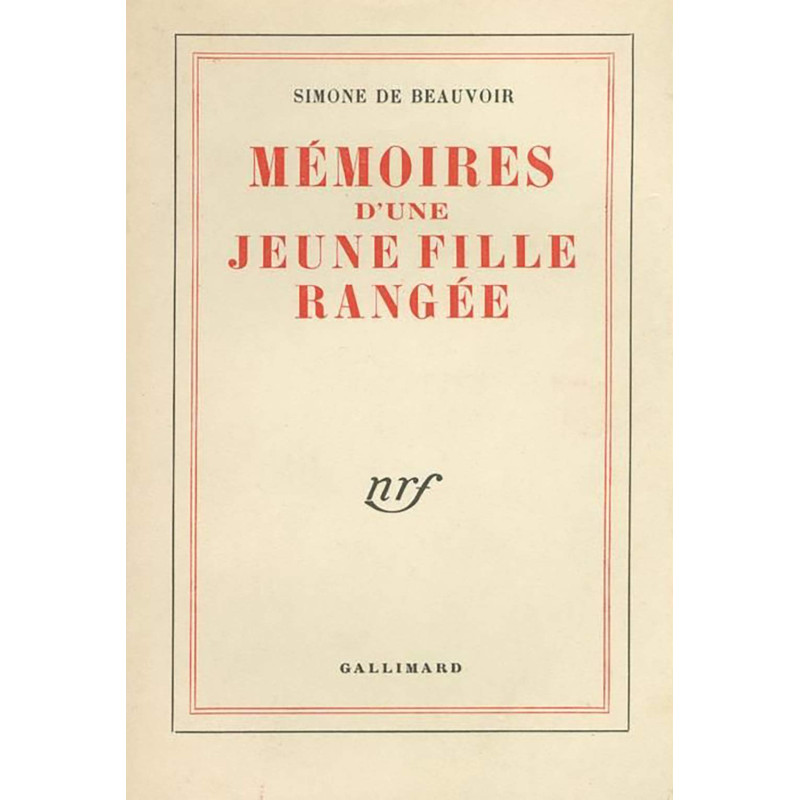 Mémoires d'une jeune fille rangée (broché)