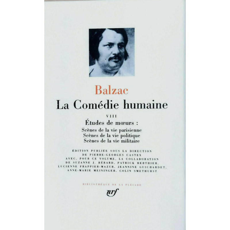 La Comédie Humaine VIII, Balzac (La Pléiade)