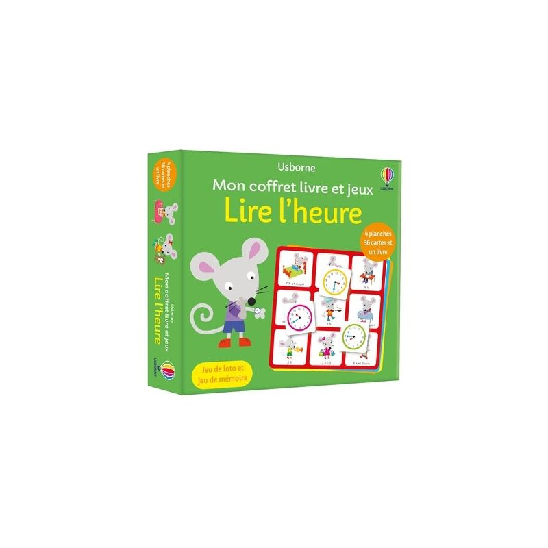 Lire l’heure - Mon coffret livre et jeux