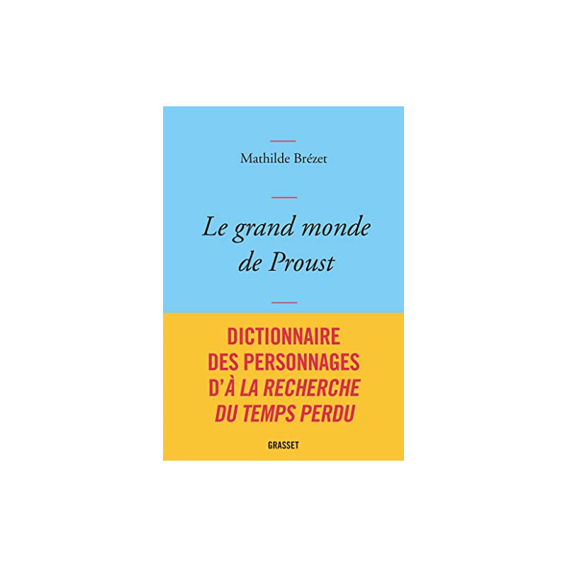 Le grand monde de Proust - Dictionnaire des personnages de la Recherche du temps perdu