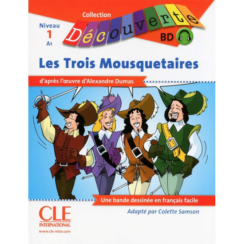 BD Les trois Mousquetaires - Niveau 1 (A1) - Lecture Découverte - Livre + CD