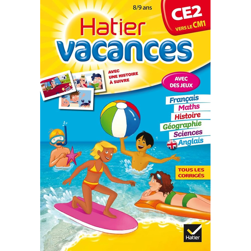 Cahier de vacances du CE2 vers CM1 (8-9 ans)