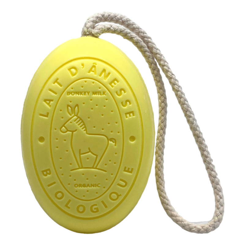 Sæbe (175g) i snor på bio. æselmælk, m/ citron