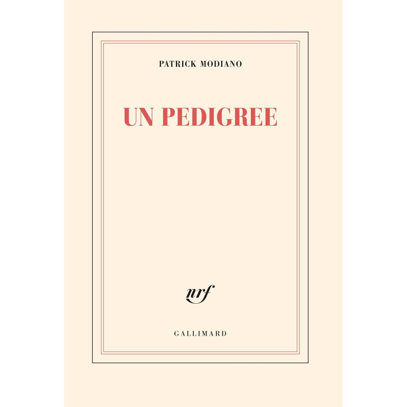 Un pedigree (Ed. Blanche)