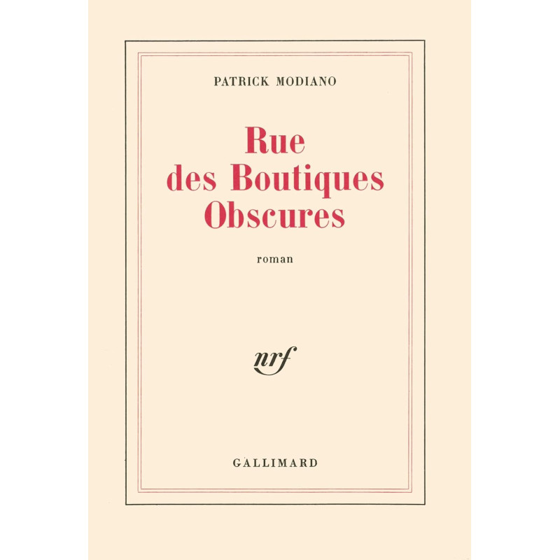 Rue des boutiques obscures (broché)